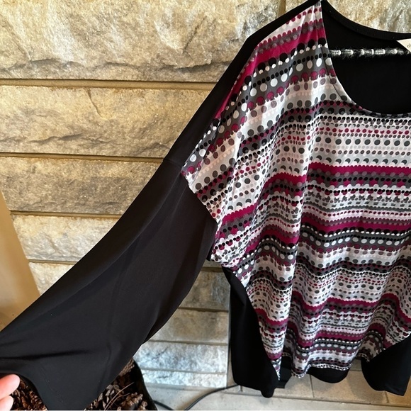 Christopher & Banks dolman high low geometric print tunic top XL - Picture 3 of 6